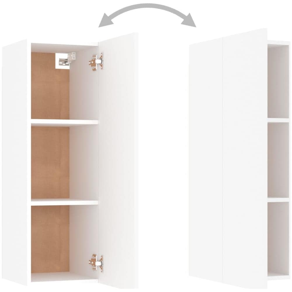 Set Mobili Porta TV 5 pz Bianco in Legno Multistrato - Foto 9