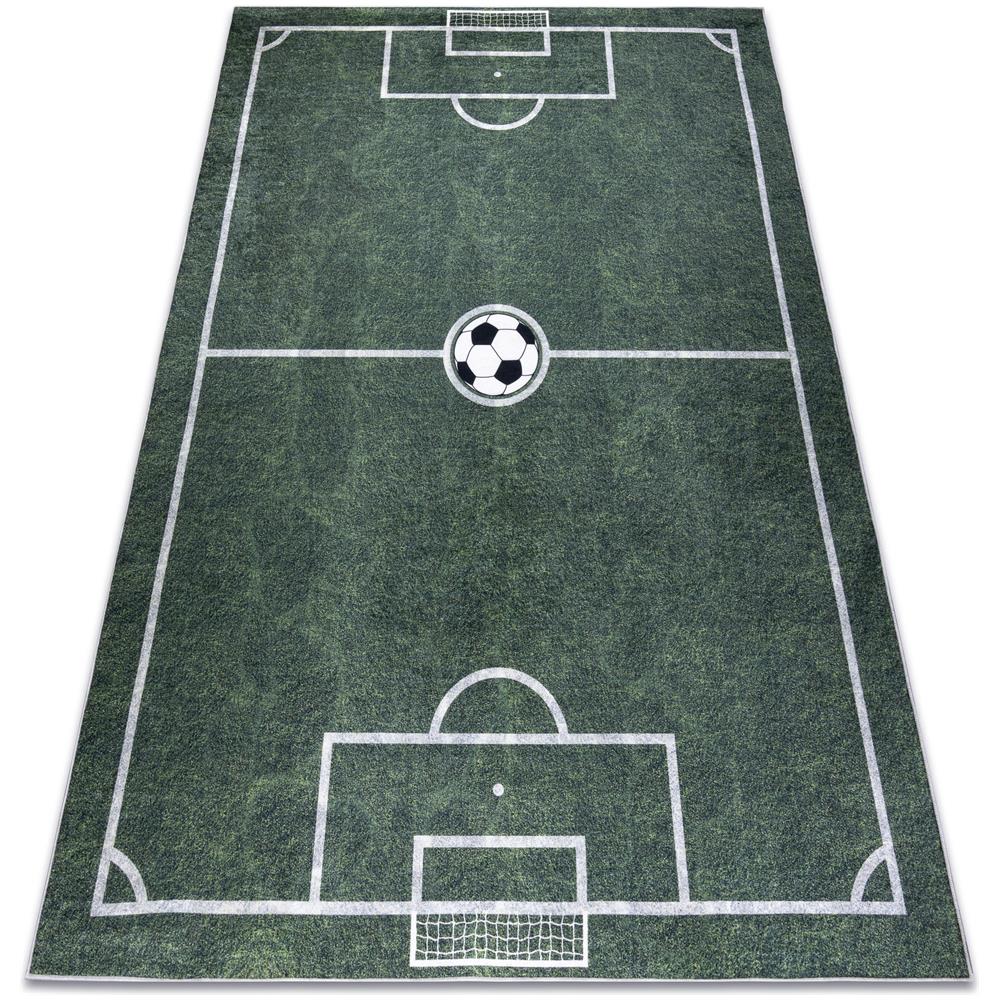 Homescapes Tappeto Campo Da Calcio 60x100 Cm, 100% Cotone, Verde E Bianco, Lavabile, Per Cameretta O Bagno