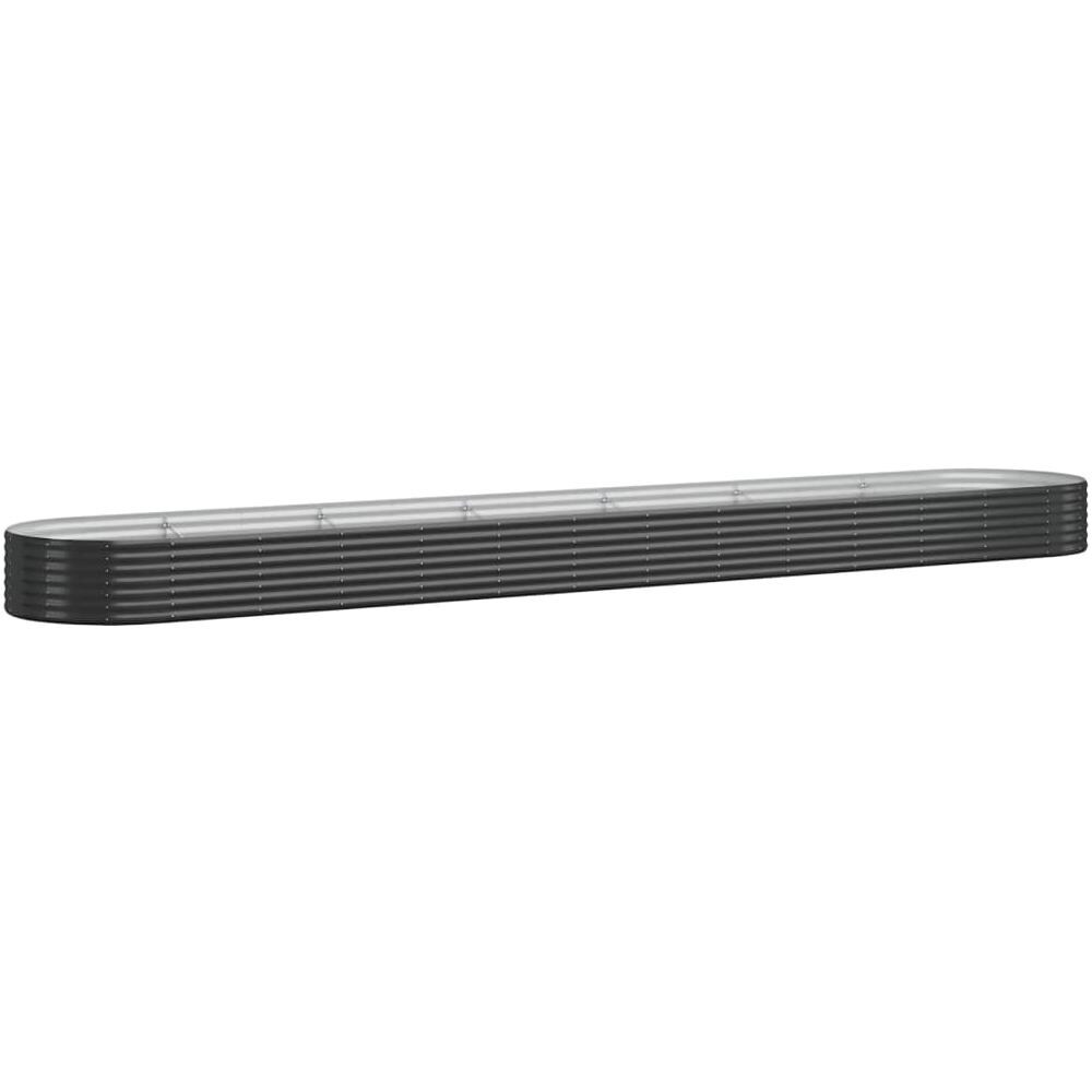 Letto da Giardino in Acciaio a Polvere 544x100x36 cm Antracite - Foto 1