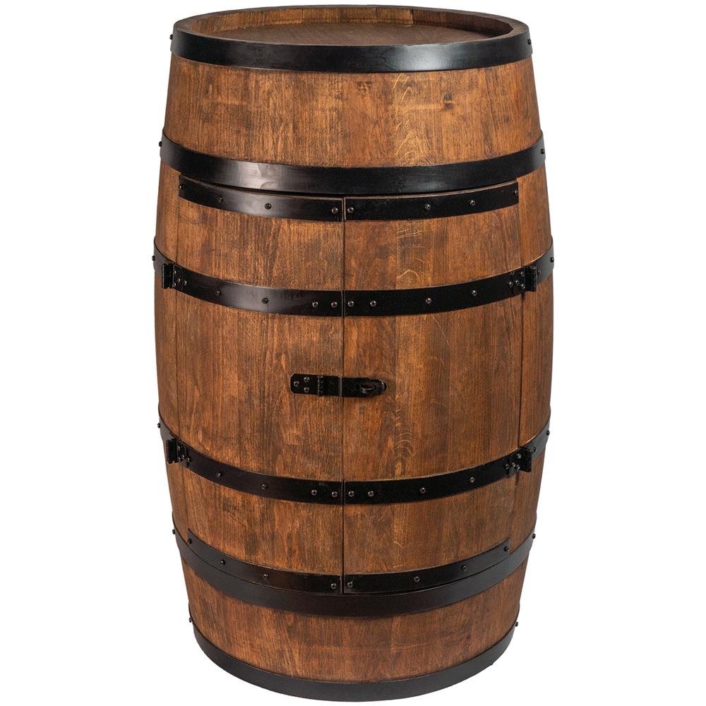 Barile Con Porta, Botte In Legno, Armadietto Per Vino In Stile Retr? , Portabottiglie In Legno, Da 80 Cm Di Altezza, Elegante Decorazione Per Il Soggiorno, Tavolo E Portabottiglie (wenge) - Foto 3