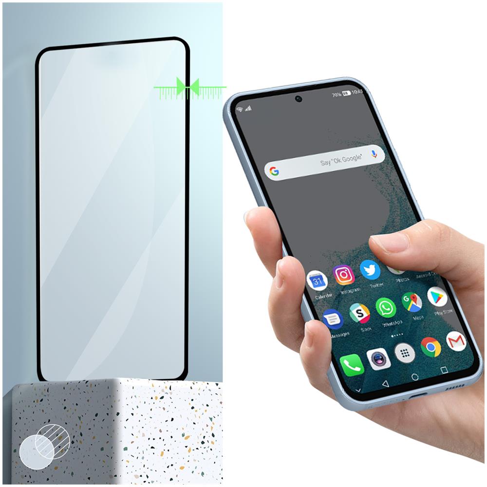 Vetro Temperato 9h Per Samsung Galaxy A54 5g Anti-macchie Bordo Nero - Foto 5