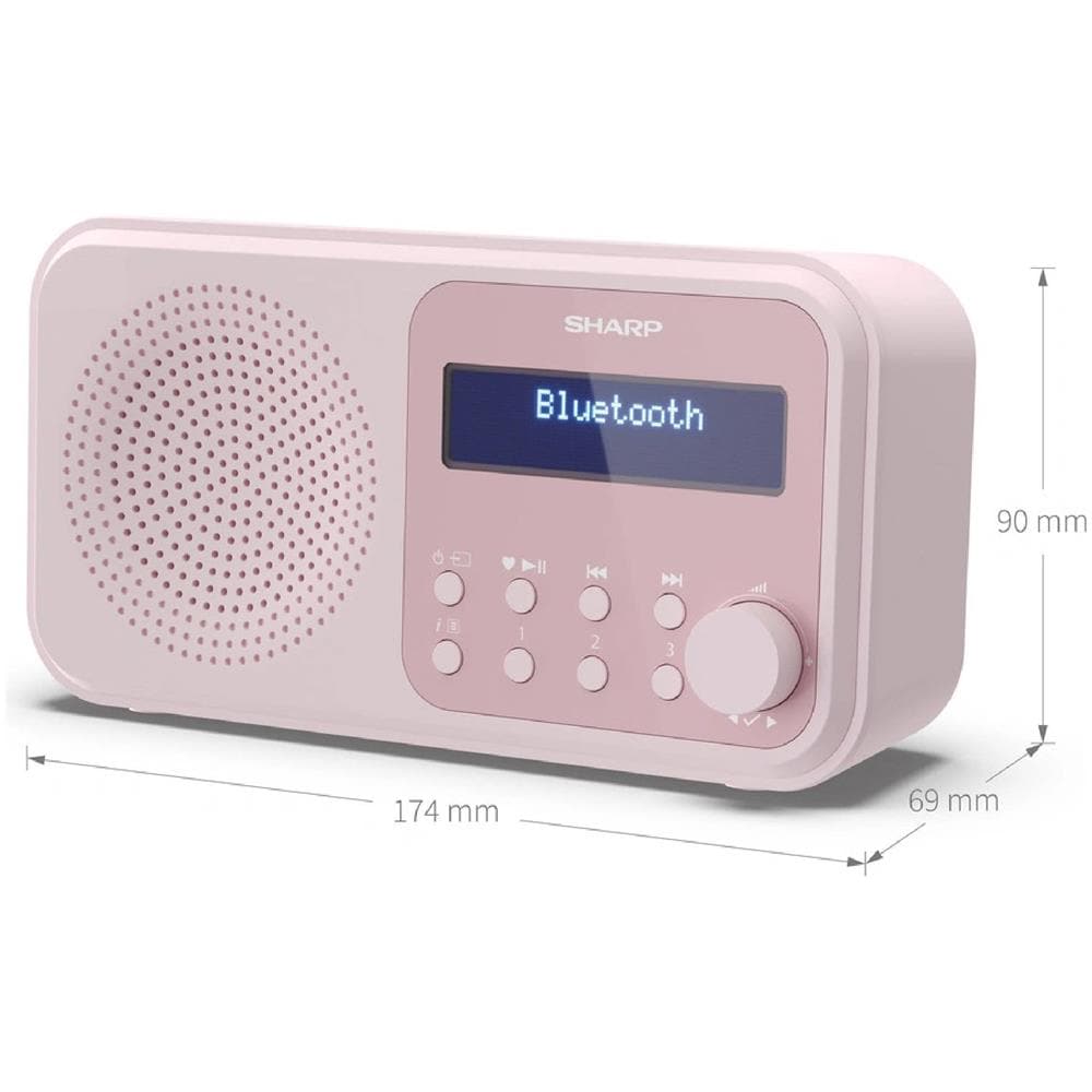 Radio Portatile Digitale DR-P420 Bluetooth Colore Rosa - Foto 6