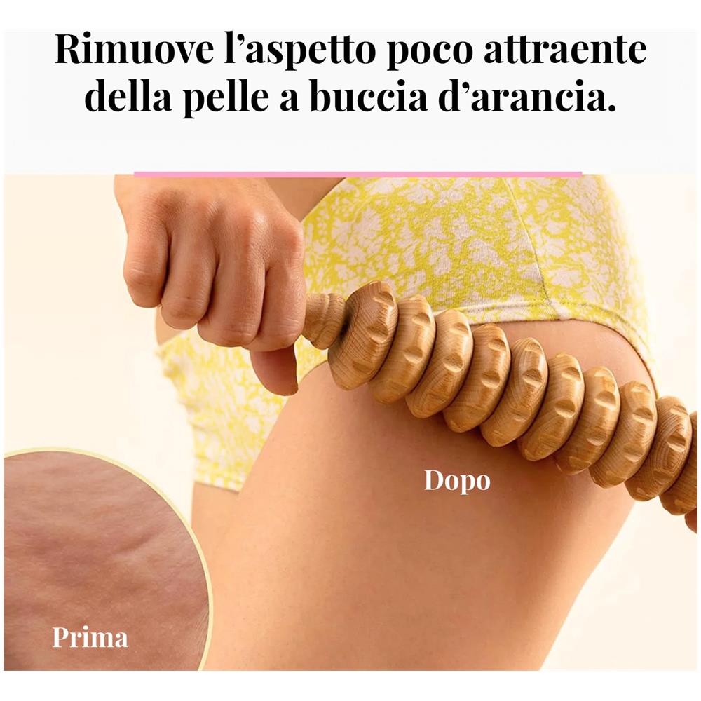 Massaggiatore Cellulite In Legno - Rullo Per Il Corpo Per Il Massaggio Linfodrenante In Maderoterapia - Foto 3