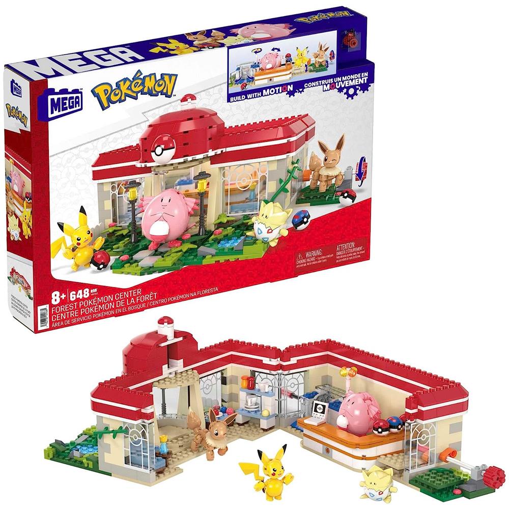 Mega Pokémon Centro Pokémon, Set Da Costruire Con 648 Pezzi Hnt93 - Foto 1