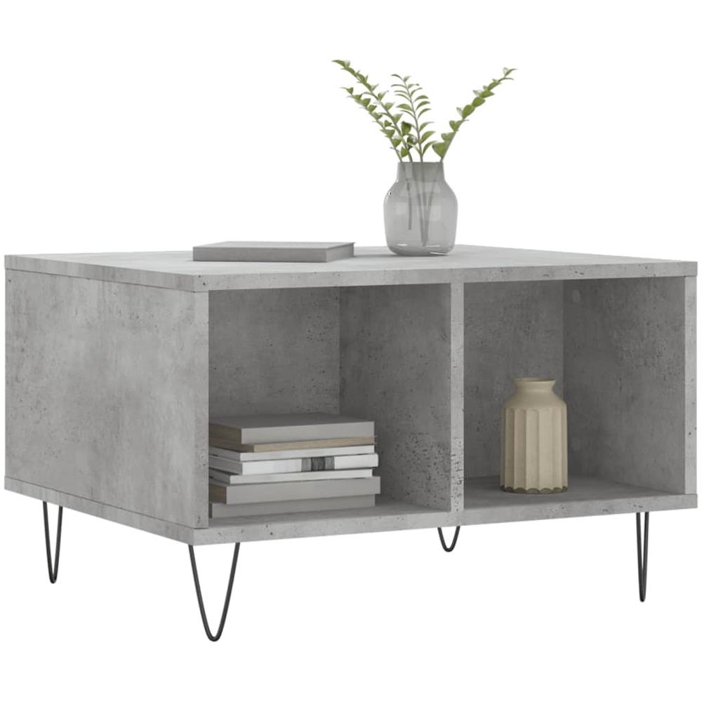 Tavolino Salotto Grigio Cemento 60x50x36,5 Cm Legno Multistrato - Foto 3
