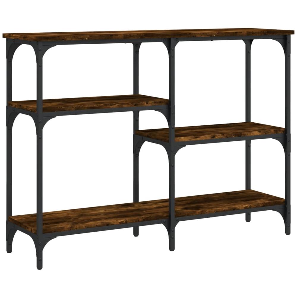 Tavolo Consolle Rovere Fumo 102x29x75 Cm In Legno Multistrato - Foto 2