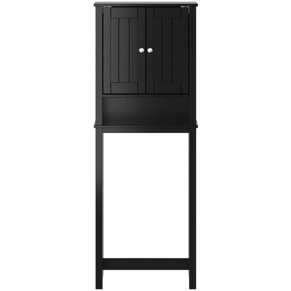 Portaoggetti Sopra Wc Berg Nero 60x27x164,5 Cm Legno Massello - Foto 3