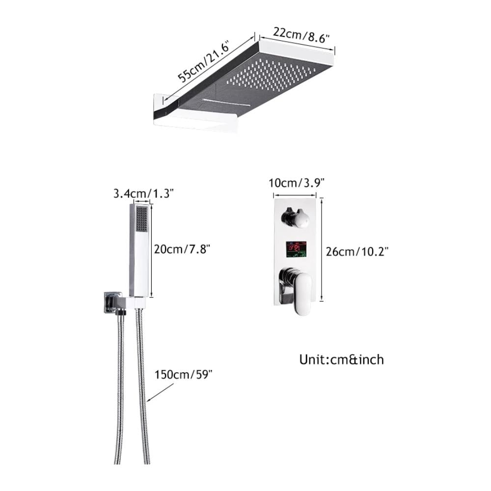 Set miscelatore doccia, Blackswan, tipo M73.12, modello cromato lucido, misura 55 cm - Foto 2