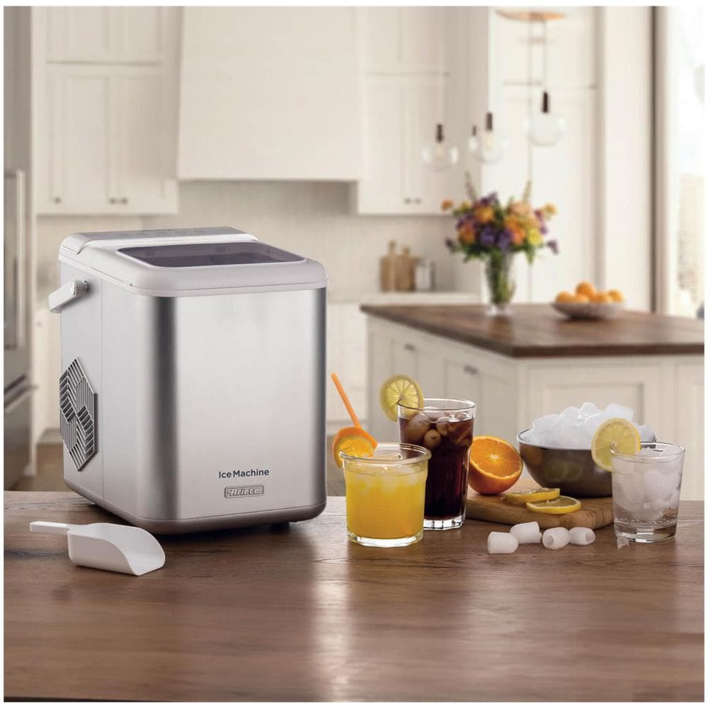 651 Ice Machine, Macchine per fare il ghiaccio, 9 cubetti di ghiaccio in 6 minuti, 1,4L, Cubetti grandi e piccoli, Funzione autopulizia - Foto 10