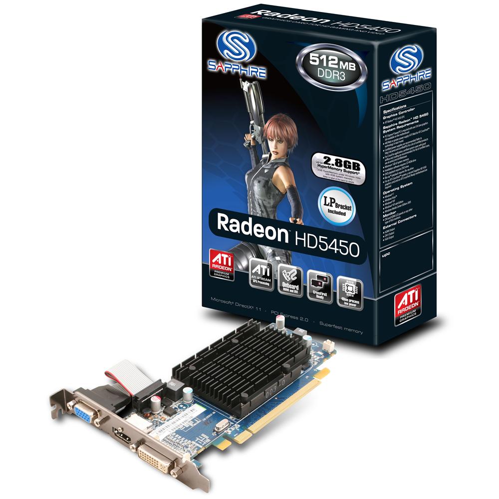 [Ricondizionato GOLD] Radeon HD 5450 512 MB DDR3 Pci-E 2.1 x16 Dual Link DVI-I / HDMI / VGA Dissipatore Passivo Low Profile (Confezione Lite Retail)  - Foto 1