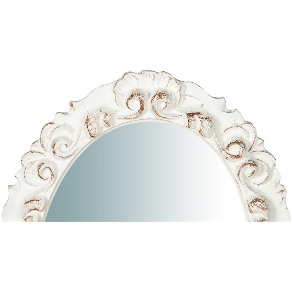 Specchiera Da Parete In Legno Finitura Bianco Anticato Made In Italy L25xpr2,5xh31 Cm - Foto 2