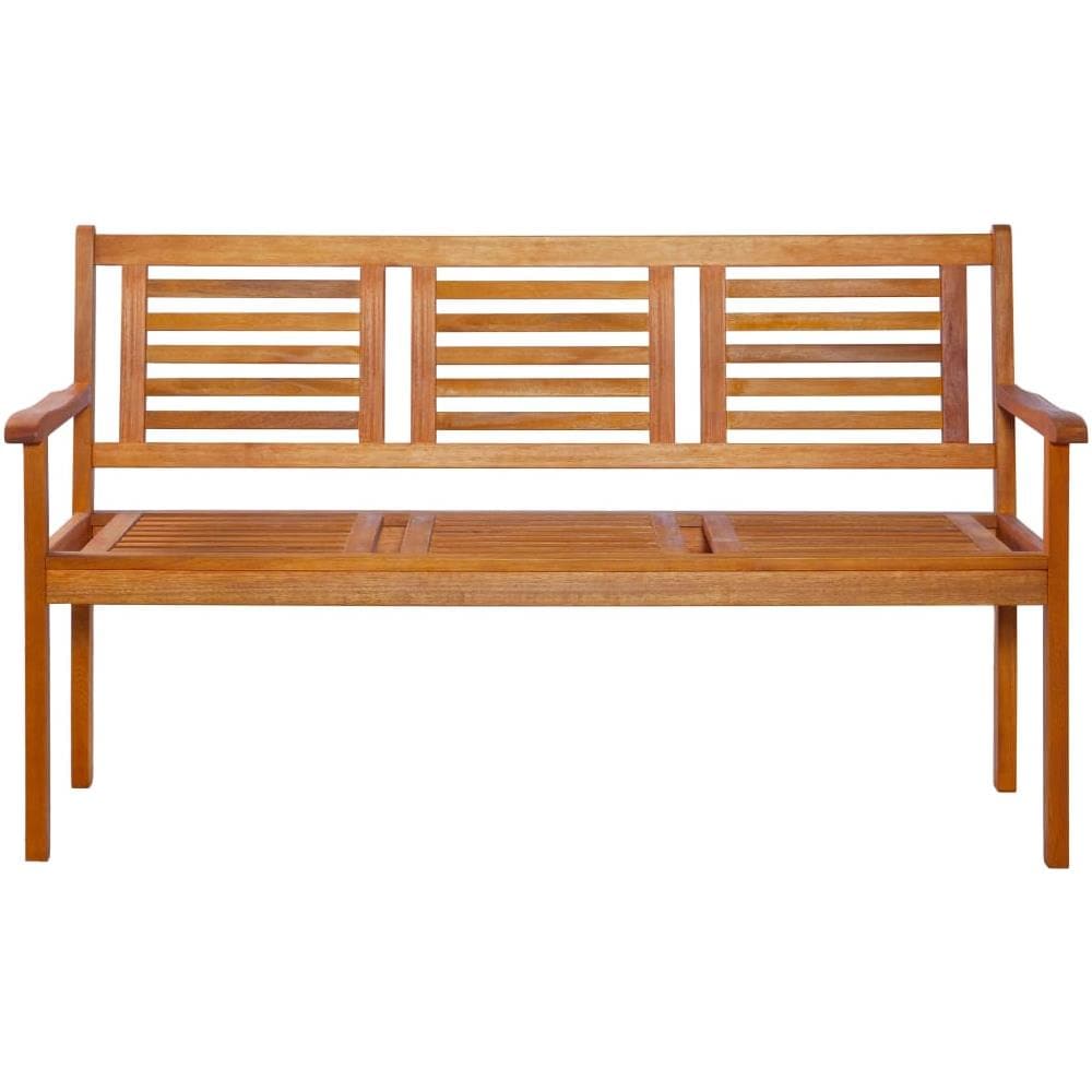 Panchina da Giardino 3 Posti 150 cm Legno Massello di Eucalipto - Foto 2