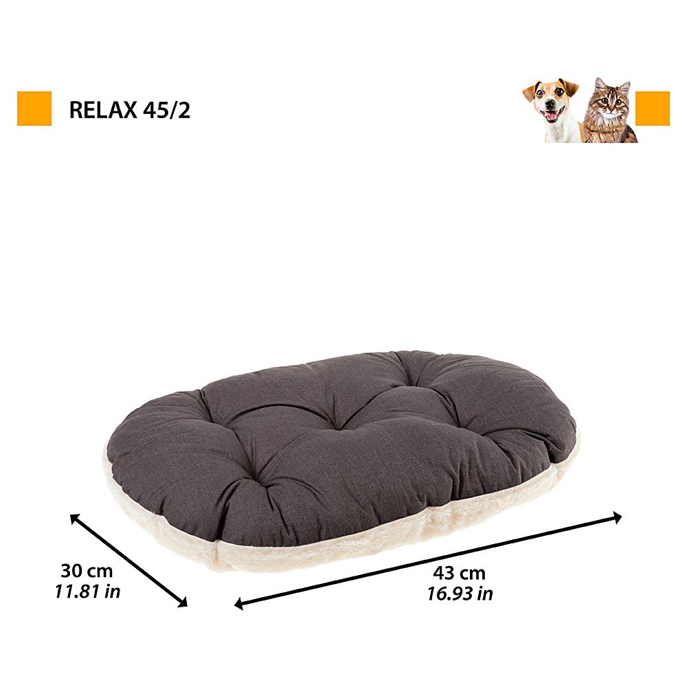 Cuscino Relax F - Cuscino Morbido Per Cani E Gatti Marrone 43 X 30 Cm - Foto 4