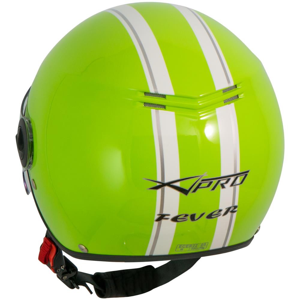 Casco Jet Scooter Moto Quad Omologato Ece 22 05 Visiera Verde L - Foto 5