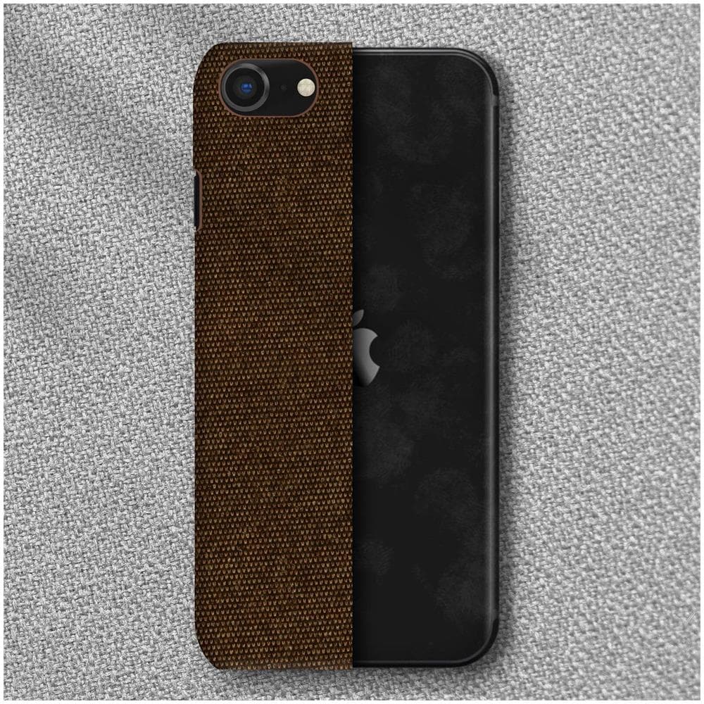 Cover Iphone 7 / 8 / Se 2020 Ibrida Finitura Tessuto Lavabile - Marrone - Foto 5