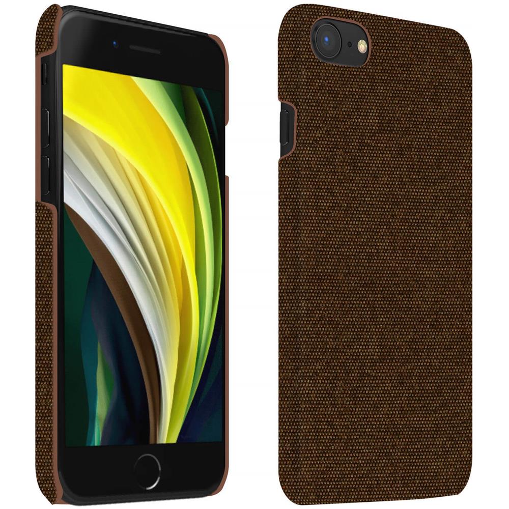 Cover Iphone 7 / 8 / Se 2020 Ibrida Finitura Tessuto Lavabile - Marrone - Foto 1