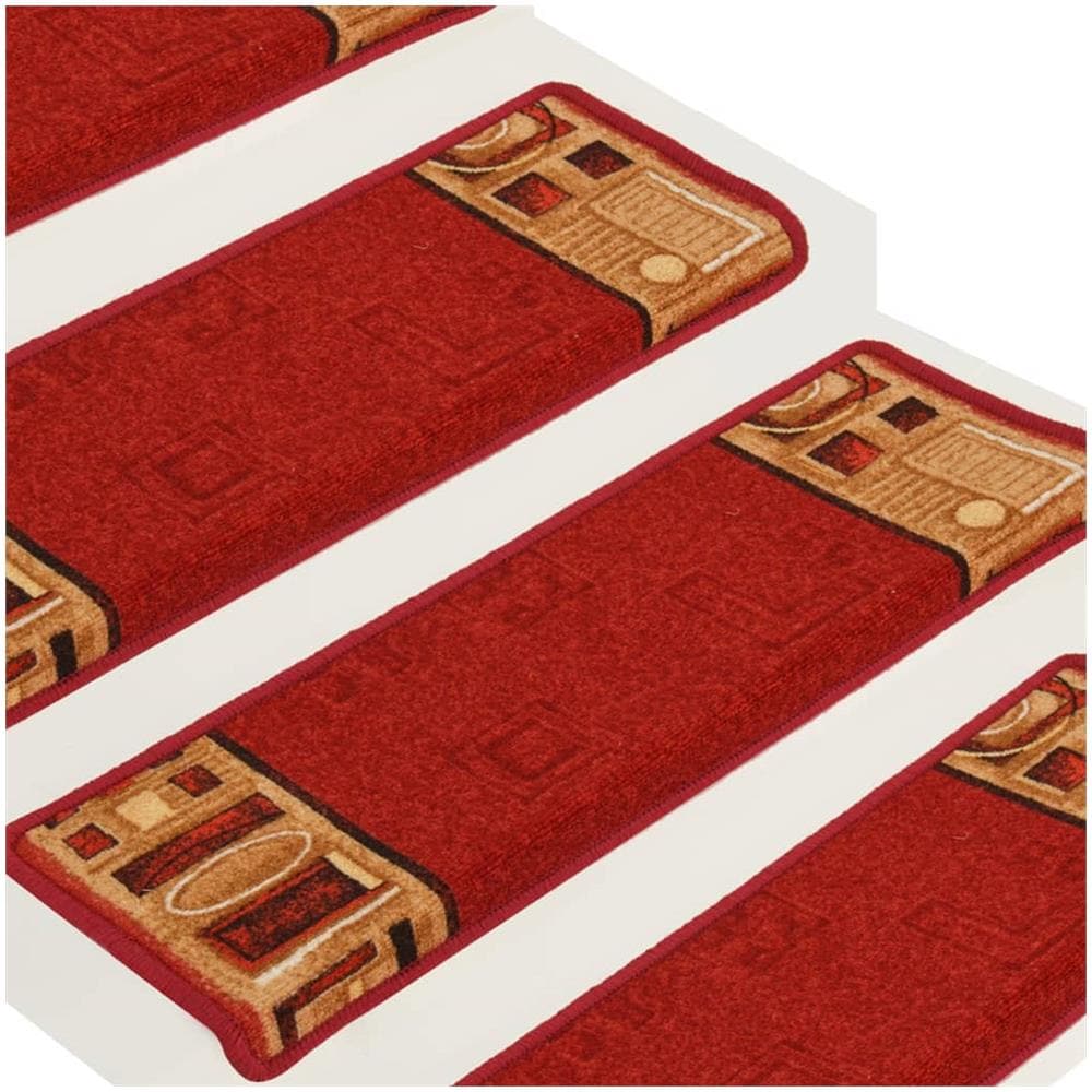 Tappetini Autoadesivi per Scale 15 pz 65x21x4 cm Rossi - Foto 2