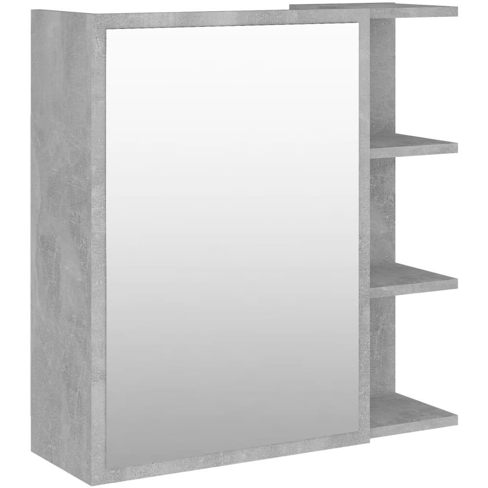 Mobile Bagno Specchio Grigio Cemento 62,5x20,5x64cm Multistrato - Foto 2