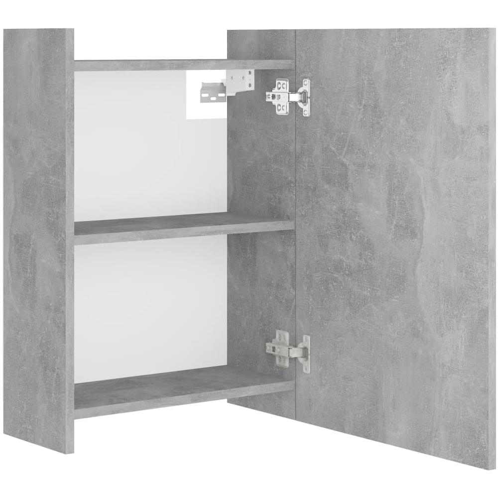 Mobile Bagno Specchio Grigio Cemento 62,5x20,5x64cm Multistrato - Foto 8