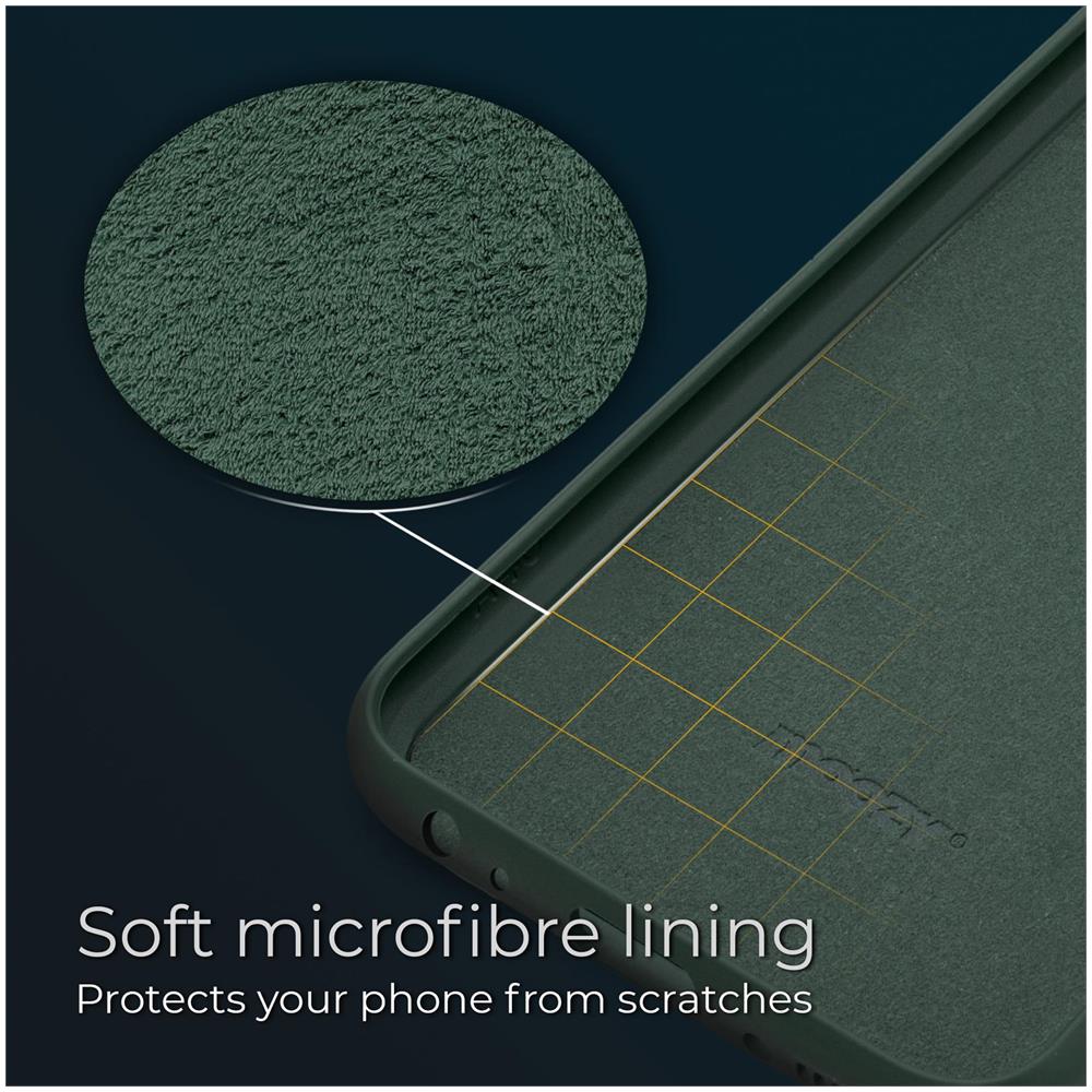 Lifestyle. Cover Per Samsung A52, Samsung A52 5g, Verde Scuro - Custodia In Silicone Premium Con Finitura Opaca E Fodera Morbida In Microfibra, Phone Case Cover Leggero - Foto 5