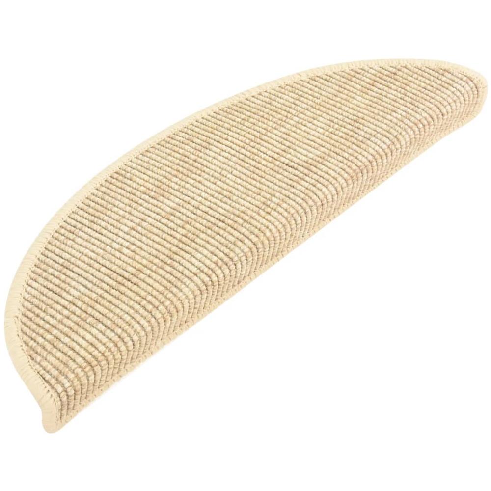 Tappeti Adesivi per Scale 15 pz 56x17x3 cm Beige Chiaro - Foto 2