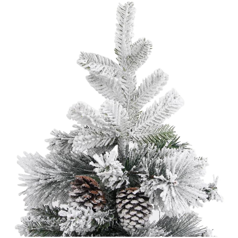 Albero Di Natale Con Neve Floccata E Pigne 150 Cm In Pvc E Pe - Foto 3
