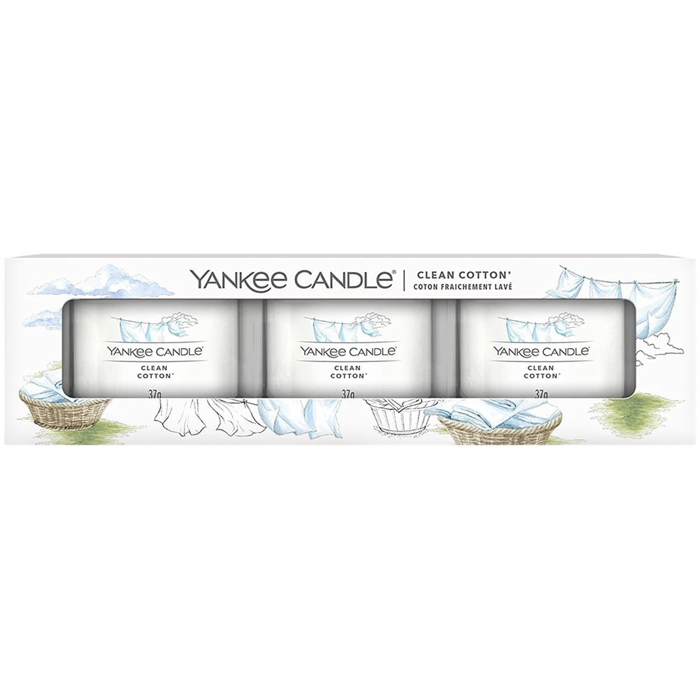 Set 3 Candele Clean Cotton Bianco - Foto 1