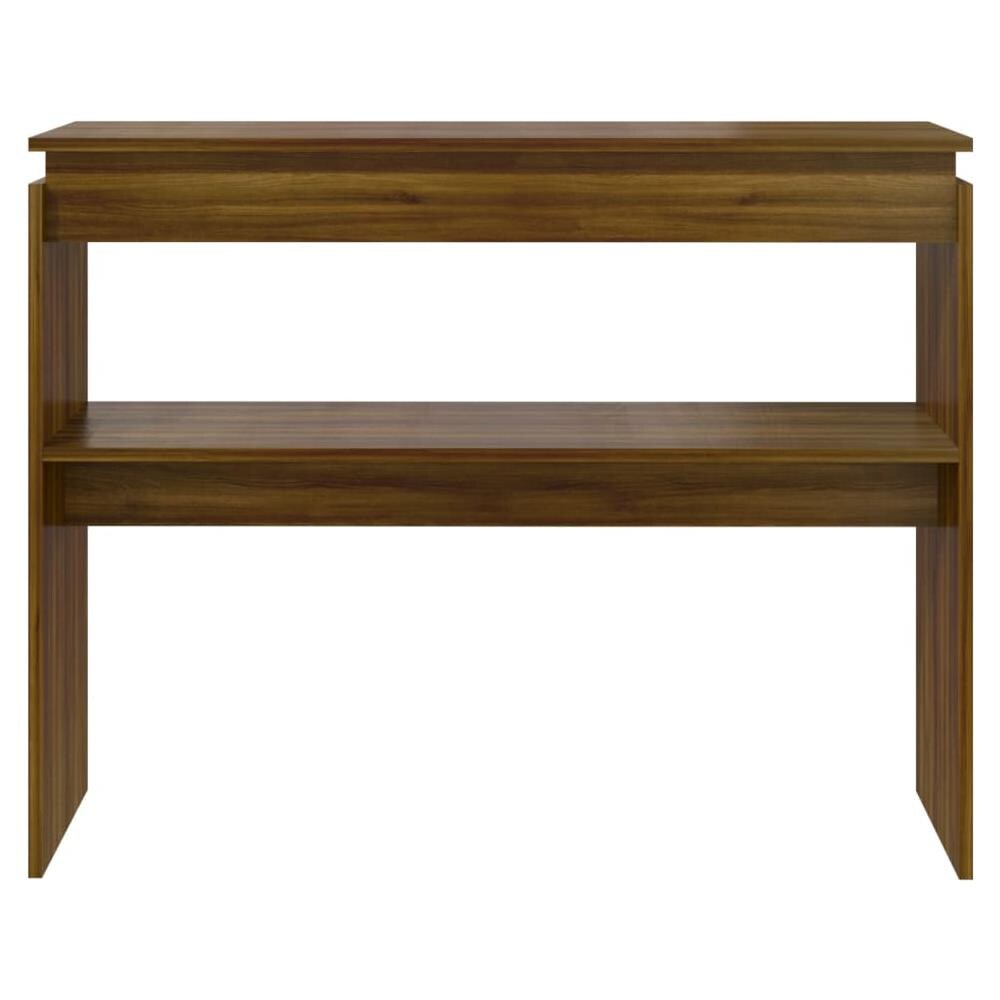 Tavolino Consolle Rovere Marrone 102x30x80 Cm Legno Multistrato - Foto 3