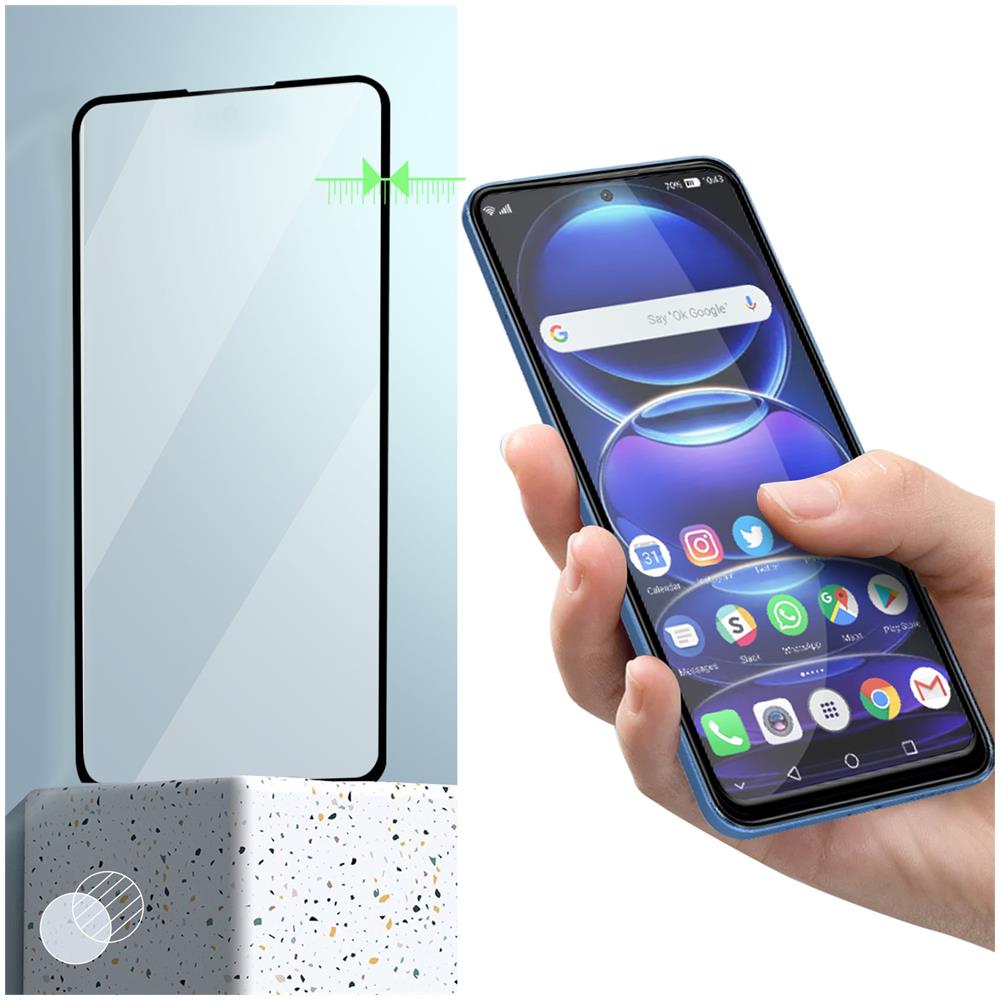 Vetro Temperato 9h Per Redmi Note 12 Pro / 12 Pro Plus Anti-macchie Bordo Nero - Foto 2