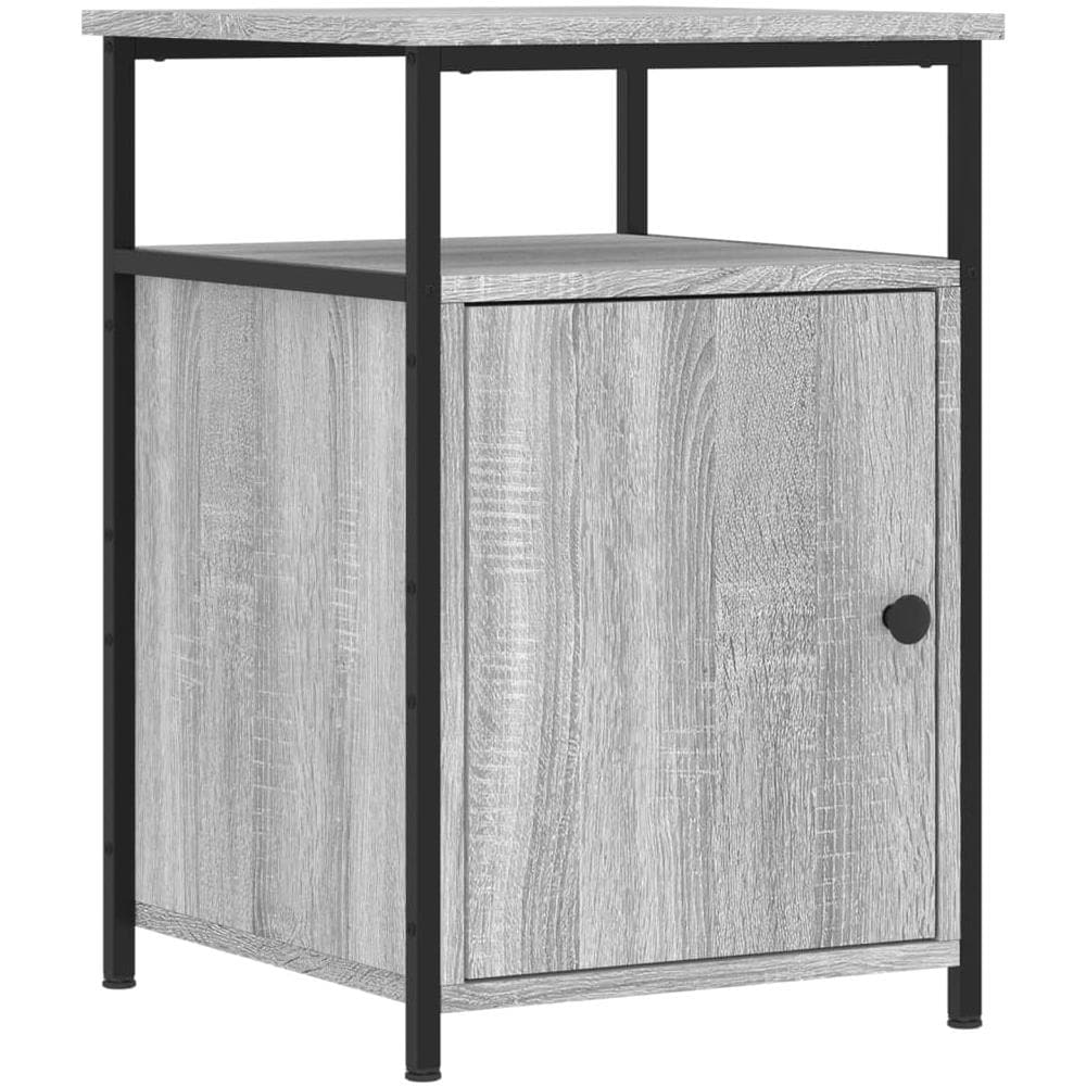 Comodino Grigio Sonoma 40x42x60 Cm In Legno Multistrato - Foto 1
