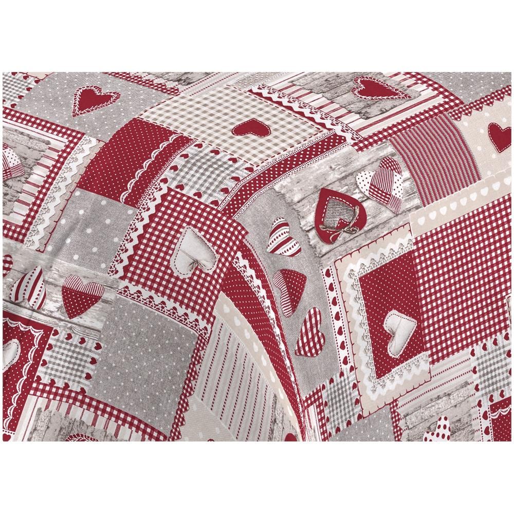 Sacco Copripiumino Piumone Letto In 100% Cotone Made Italy Vari Disegni Rp 2 Piazze Aprica Rosso - Foto 2