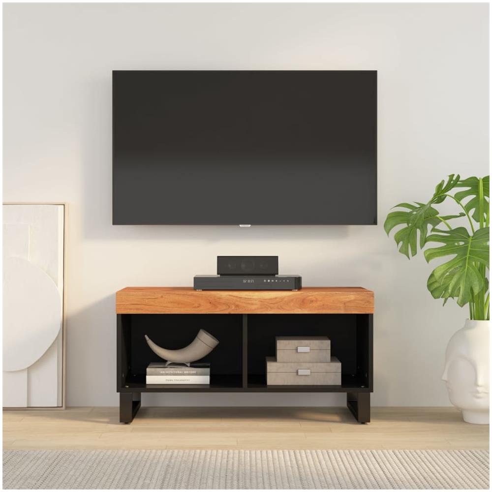 Mobile Porta Tv 85x33x43,5 Cm In Legno Massello Di Acacia - Foto 1