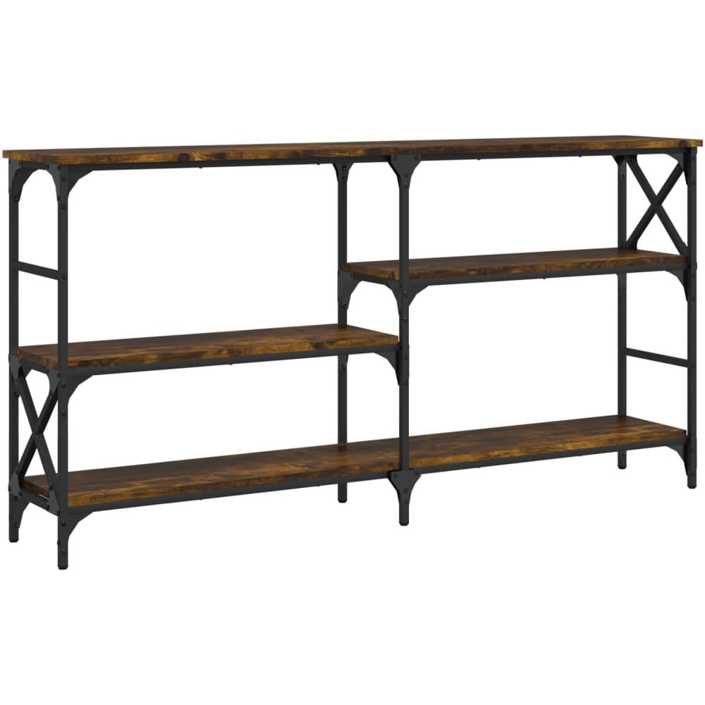 Tavolo Consolle Rovere Fumo 150x29x76,5 Cm In Legno Multistrato - Foto 2