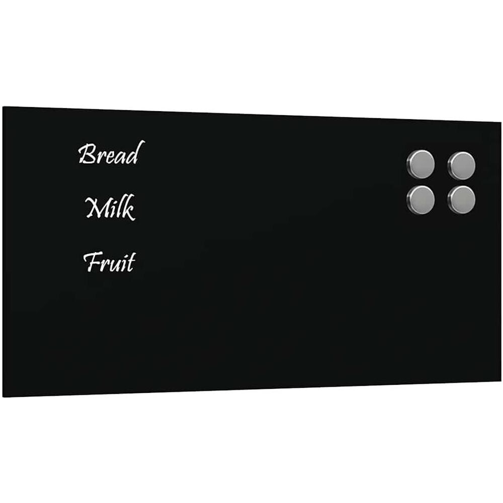 Lavagna Magnetica a Parete Nera 40x20 cm Vetro Temperato - Foto 1