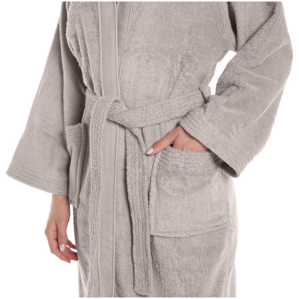 Accappatoio Con Cappuccio Spugnissima Soft In Cotone Colore Grigio Misura L - Foto 2