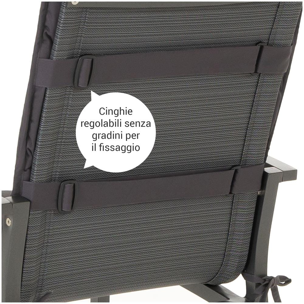 Cuscino per sedia bassa FLAIR - 100x48 cm - Marrone - Set da 2 - Foto 4