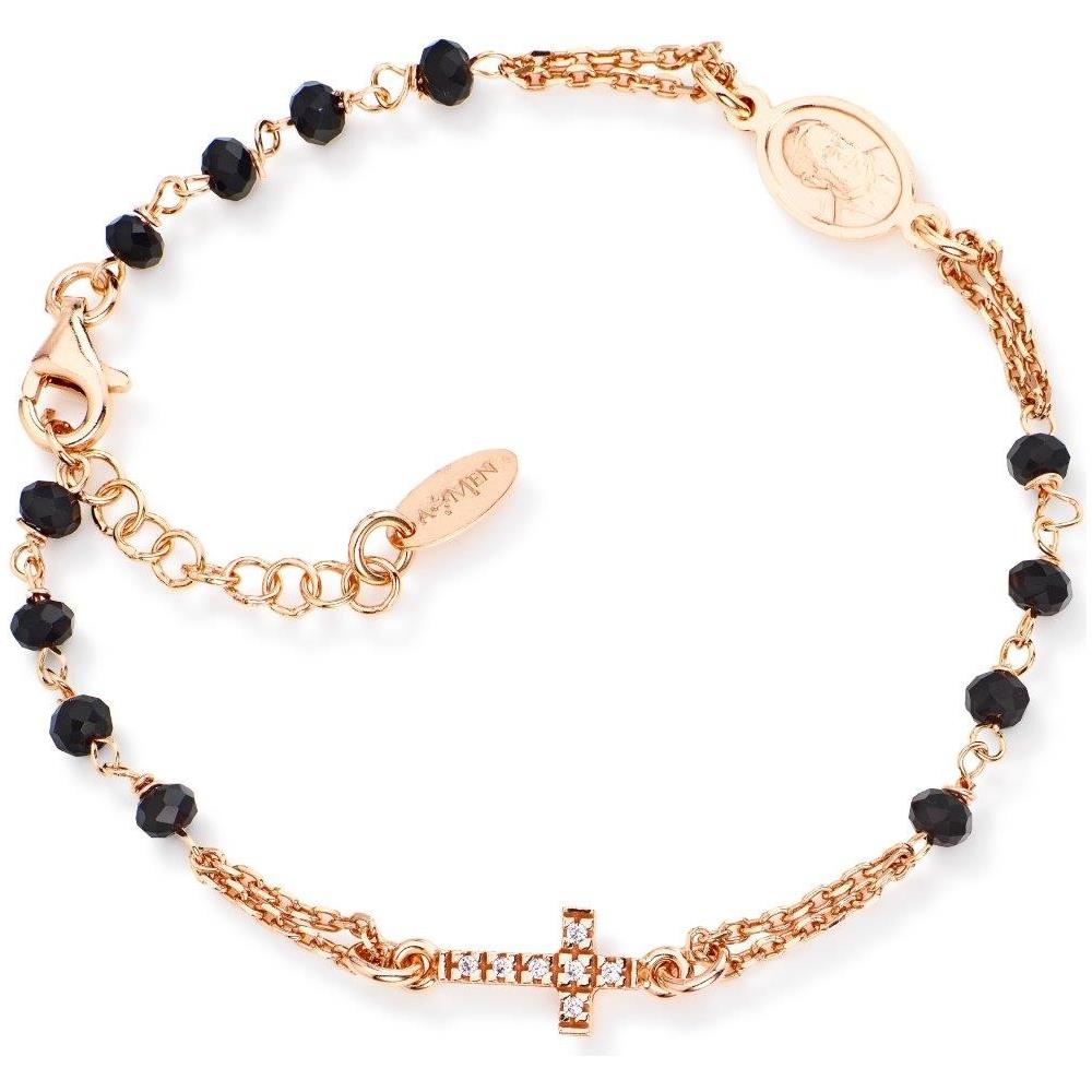 Bracciale In Argento 925 - Collezione Rosari - Colore Rosè - Misura Unica Bracciale Rosario - Foto 1