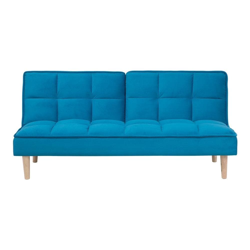 Divano Letto Moderno In Tessuto Azzurro Siljan - Foto 1