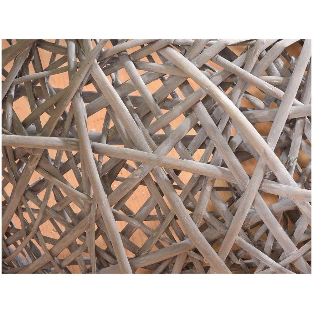 Copri Base Per Albero Di Natale In Legno Intrecciato Color Grigio Base Per Albero Di Natale - Foto 3