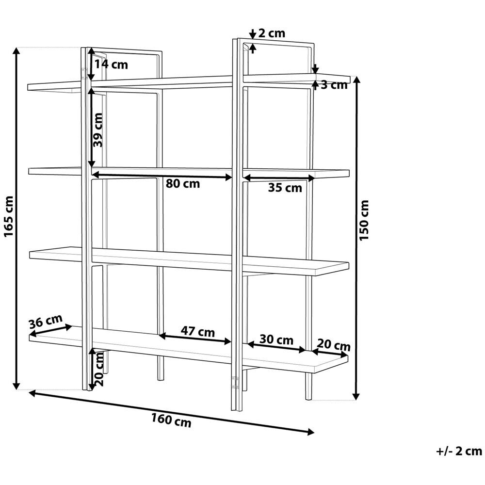 Libreria A 4 Ripiani In Color Noce Scuro Compton - Foto 2