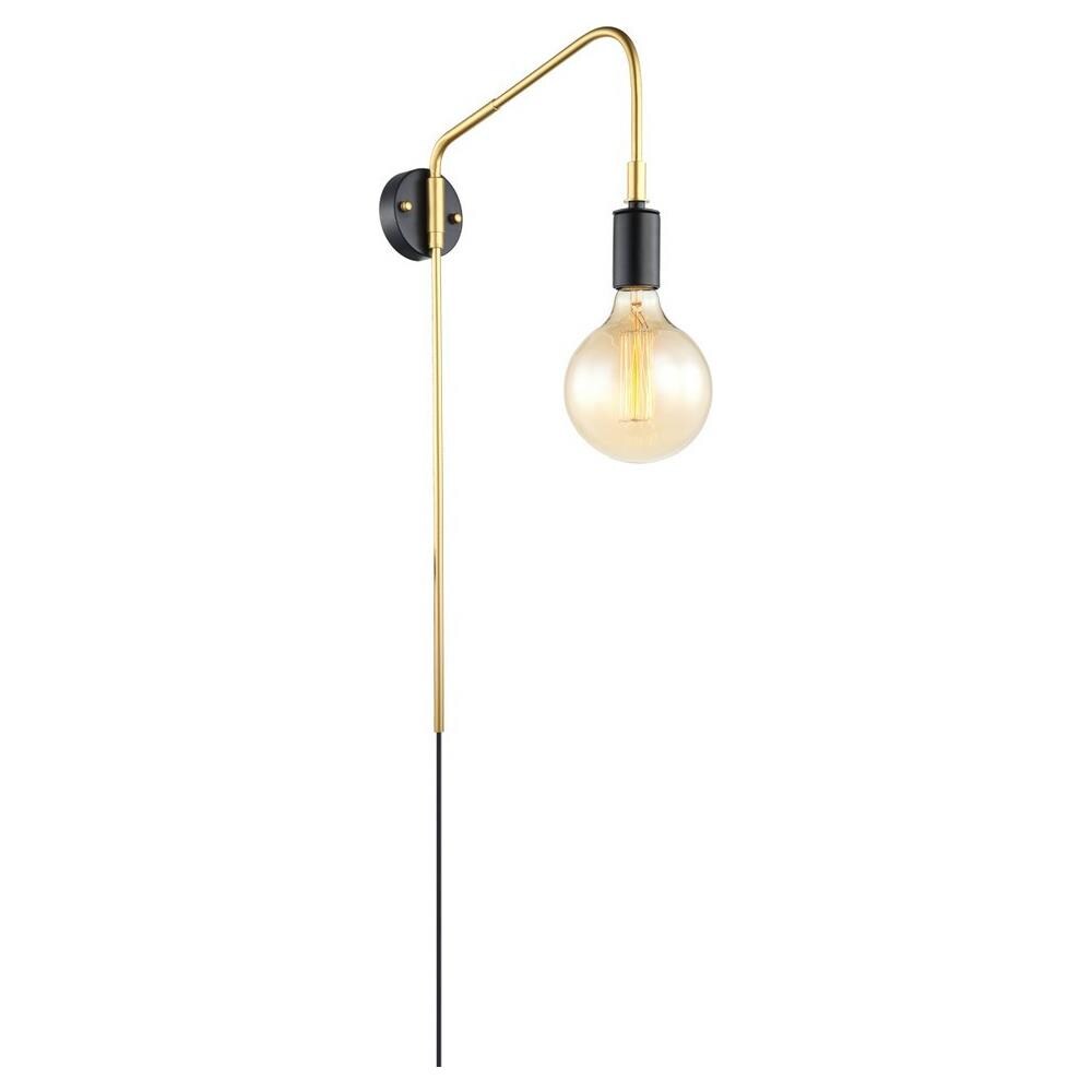 Applique Moderna Nera, Oro 1 Luce, E27 - Foto 2