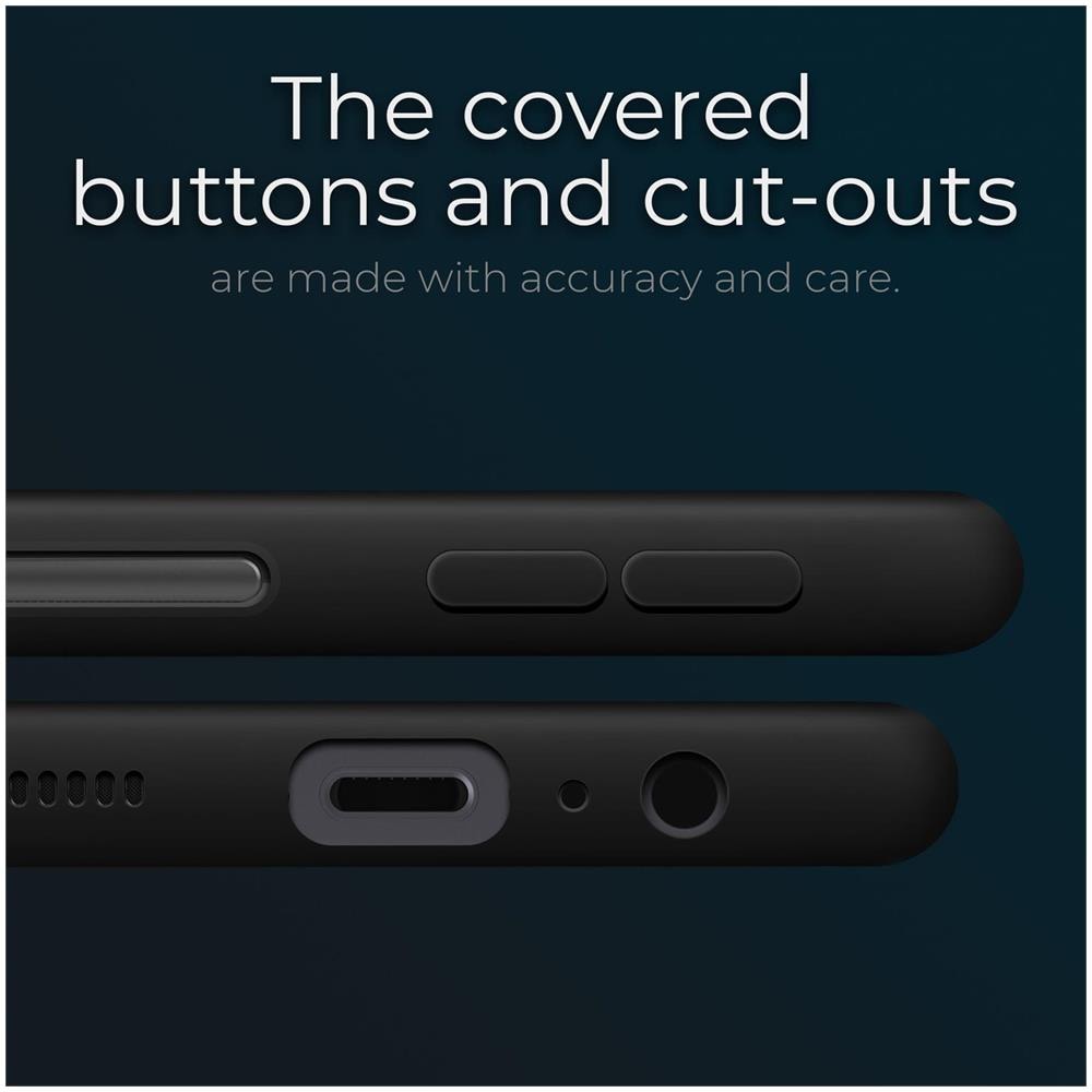 Lifestyle. Cover Per Samsung A12, Nero - Custodia In Silicone Premium Con Finitura Opaca E Fodera Morbida In Microfibra, Phone Case Cover Leggero - Foto 2