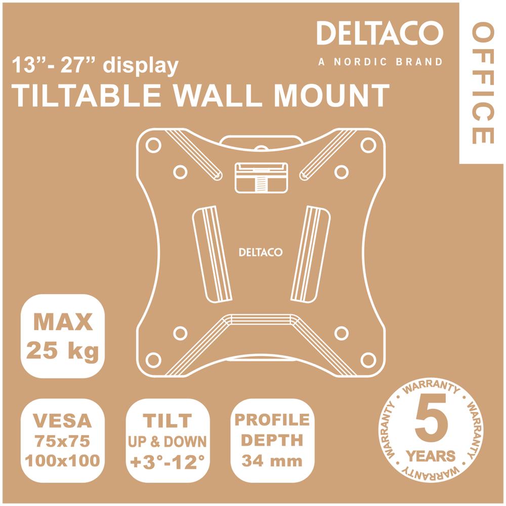 Office, Parete Inclinabile, 13 ""-27"", 25kg, 75x75-100x100 - Foto 12