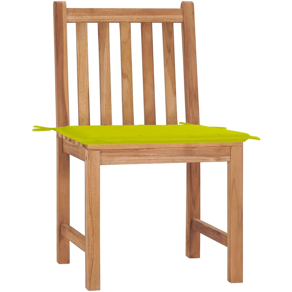 Sedie da Giardino 2 pz con Cuscini in Legno Massello di Teak - Foto 3