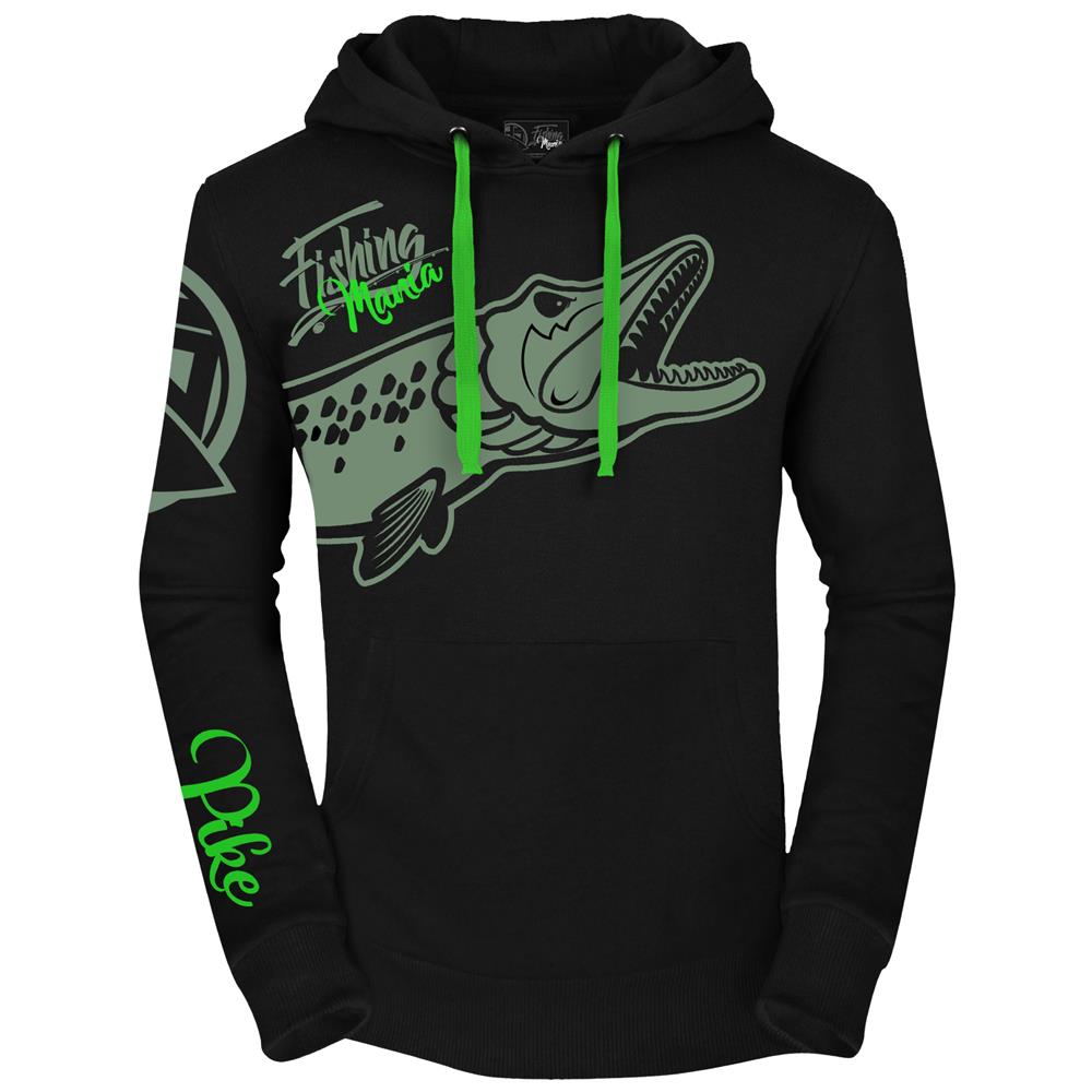 Hoodie Fishing Mania Zander Nero L - Foto 1