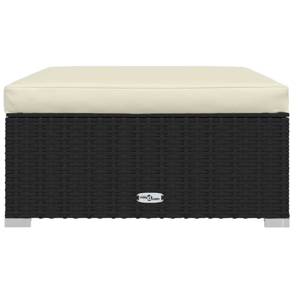 Set Divani Da Giardino 7 Pz Con Cuscini In Polyrattan Nero - Foto 9