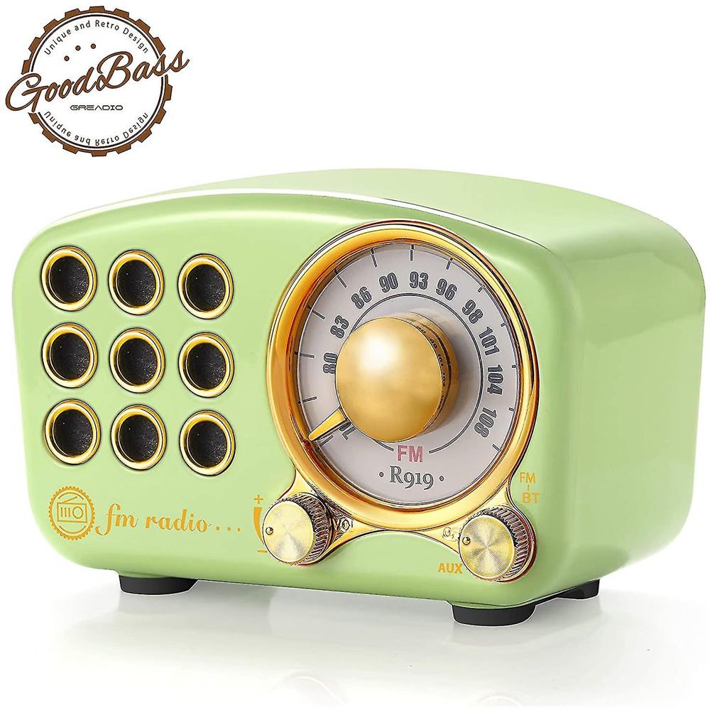 Altoparlante Bluetooth Portatile Vintage Marrone | Design Retrò Con Maniglia | Forma Quadrata