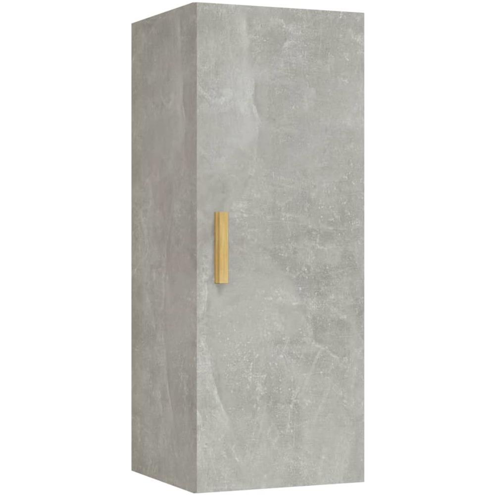 Armadietto A Muro Grigio Cemento 34,5x34x90cm Legno Multistrato - Foto 2