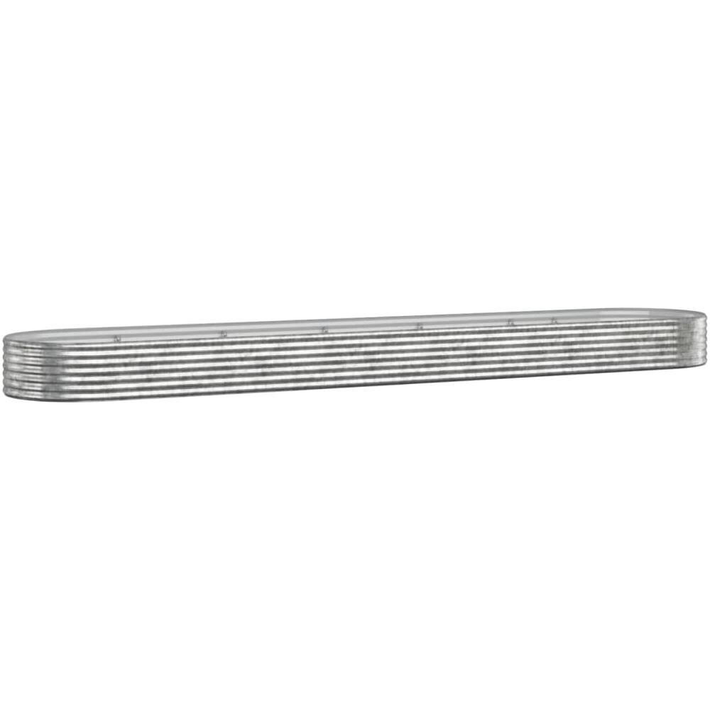 Letto Giardino Acciaio Verniciato Polvere 507x100x36cm Argento - Foto 1