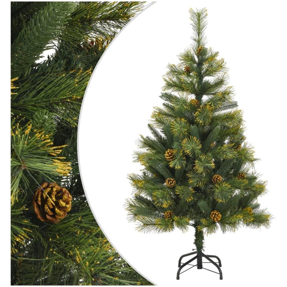 Albero Di Natale Artificiale Incernierato Con Pigne 120 Cm - Foto 1